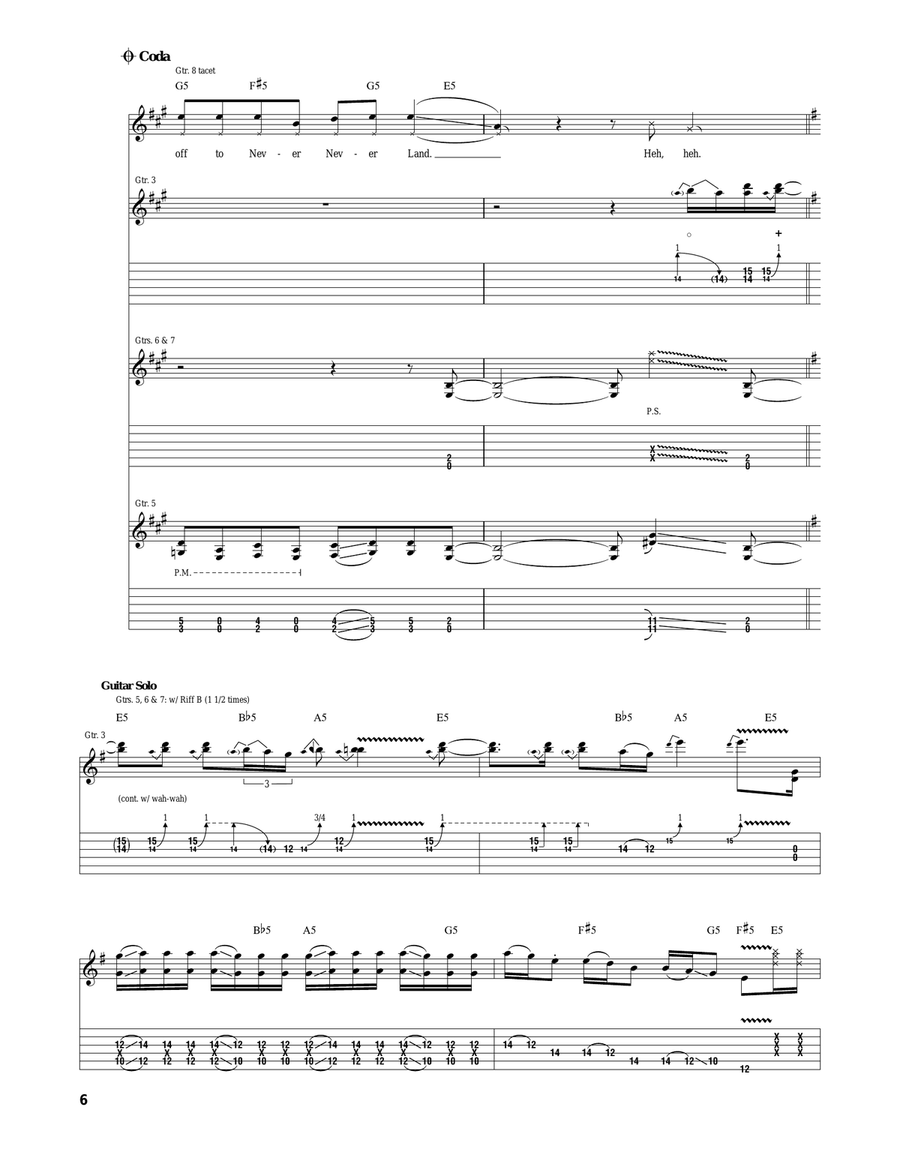 Enter Sandman Enter Sandman Acoustic Guitar scores gallery preview page 6