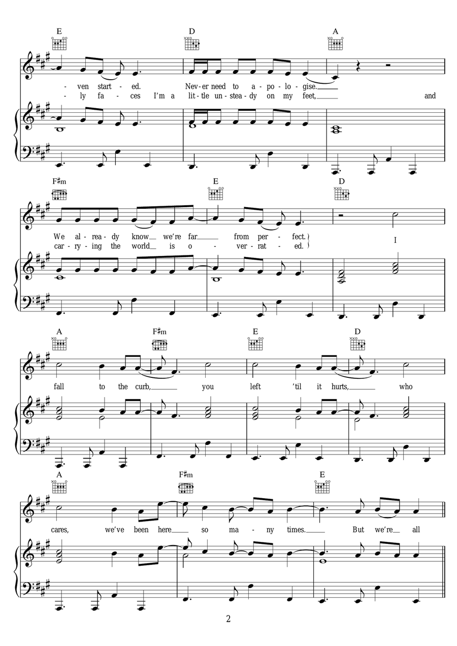 I Know You (featuring Bastille) Piano, Vocal scores gallery preview page 2