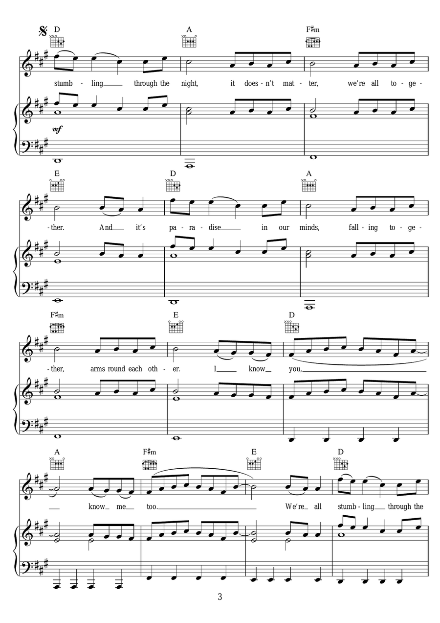 I Know You (featuring Bastille) Piano, Vocal scores gallery preview page 3