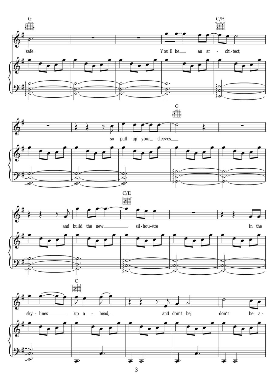 I'll Keep You Safe Piano, Vocal scores gallery preview page 3