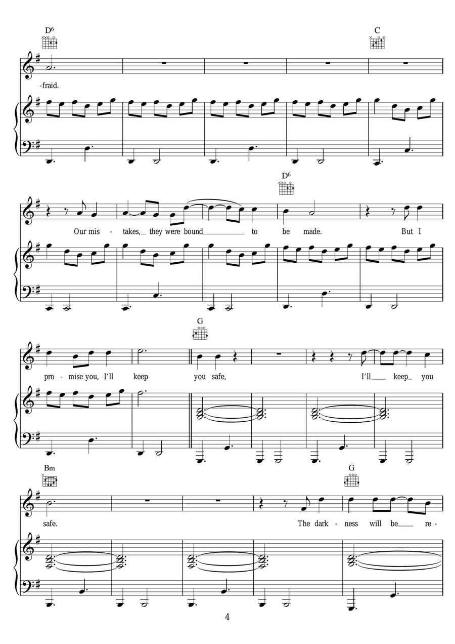 I'll Keep You Safe Piano, Vocal scores gallery preview page 4