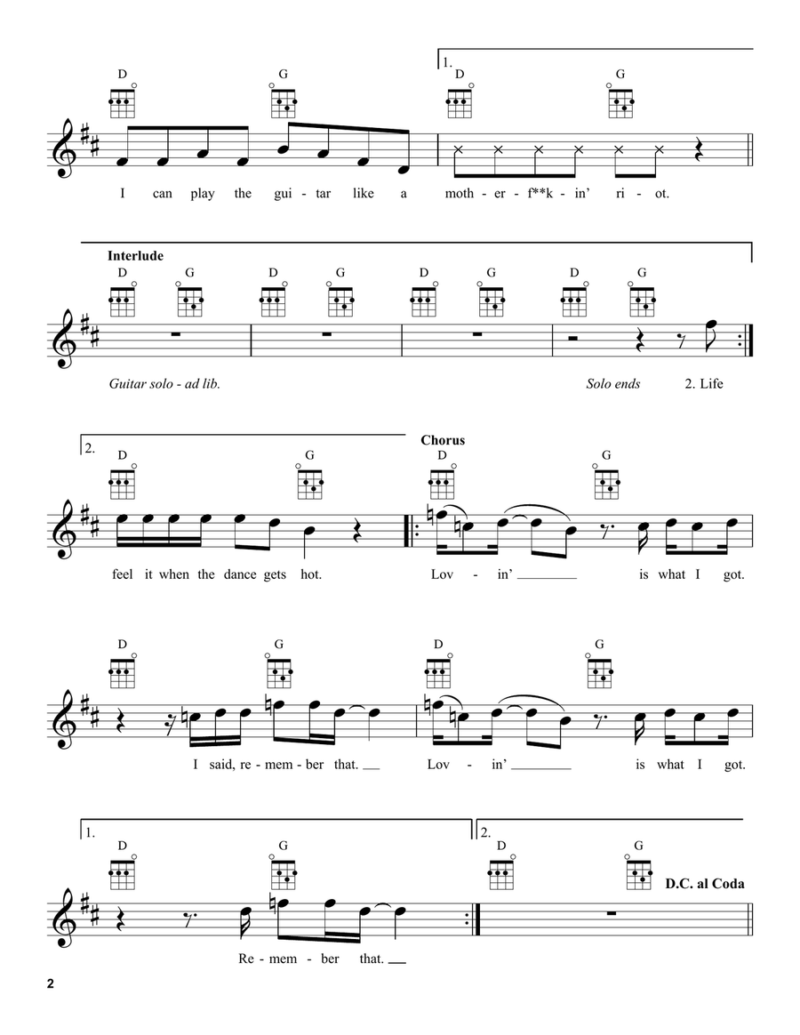 What I Got What I Got Ukulele scores gallery preview page 2