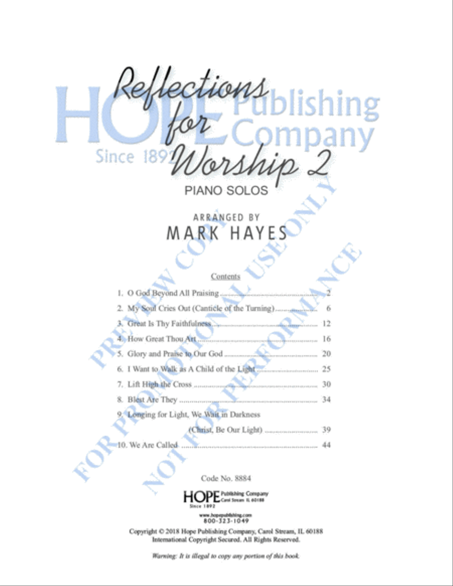 Reflections For Worship II Piano Solo scores gallery preview page 4