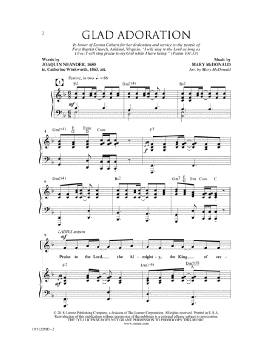 Glad Adoration Glad Adoration 4-Part scores gallery preview page 2