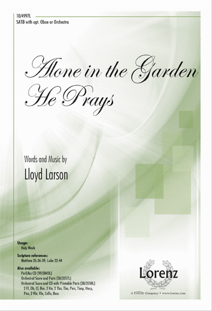 Alone in the Garden He Prays 4-Part scores gallery preview page 1