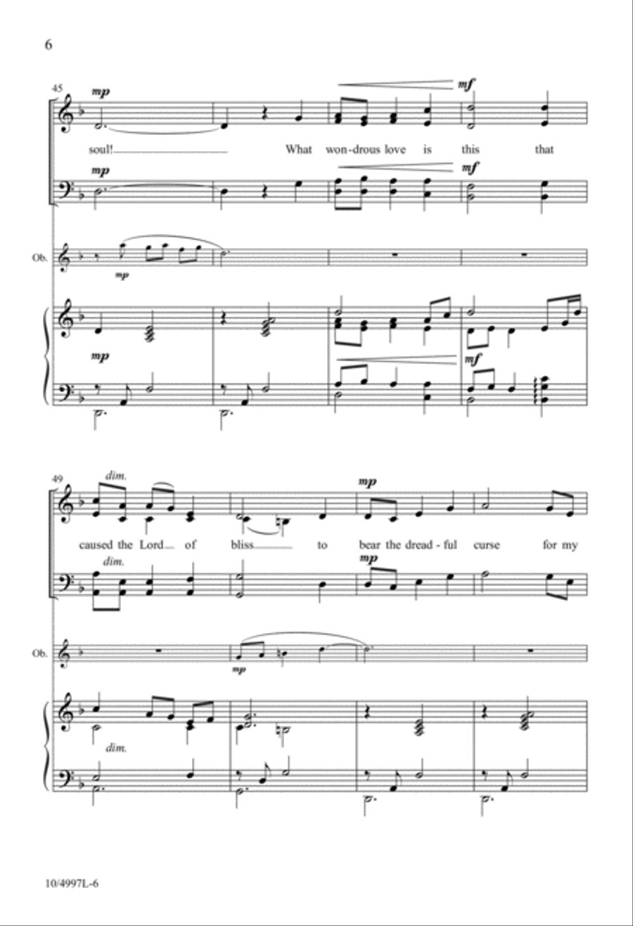 Alone in the Garden He Prays 4-Part scores gallery preview page 6