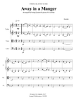 Away In A Manger for String Quartet