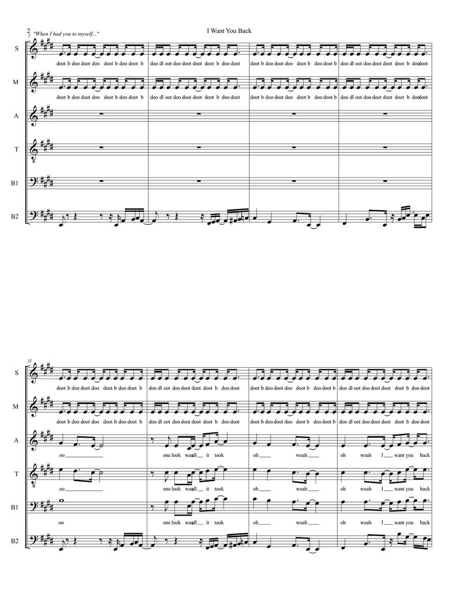 I Want You Back I Want You Back 4-Part scores gallery preview page 2