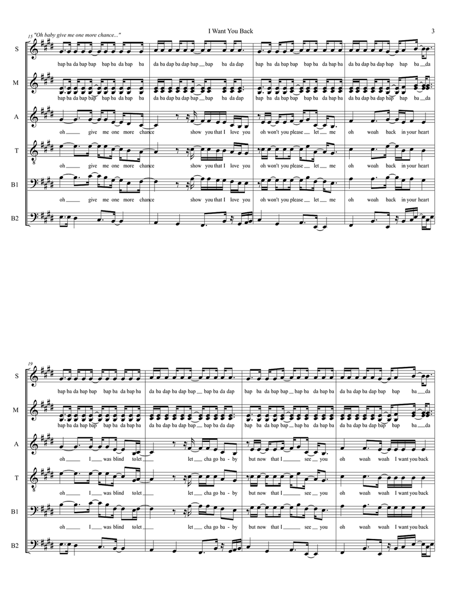 I Want You Back I Want You Back 4-Part scores gallery preview page 3