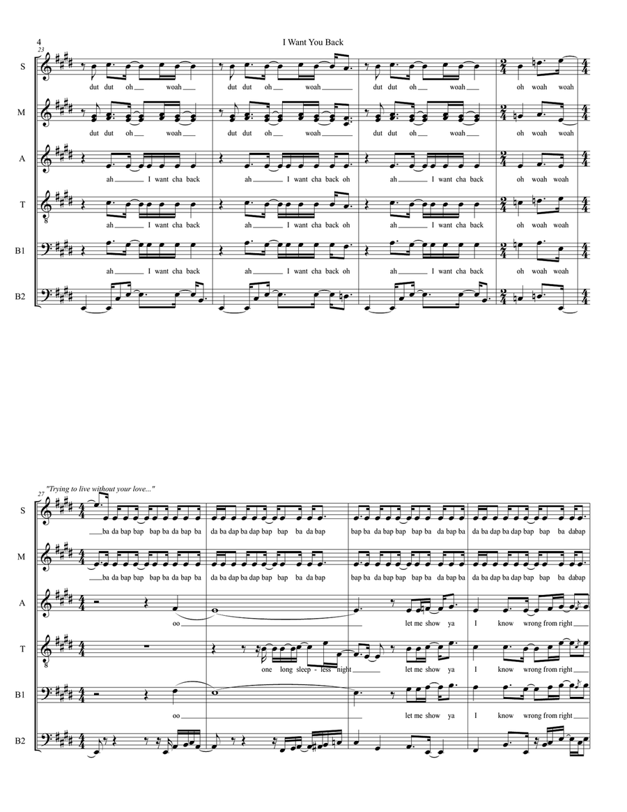 I Want You Back I Want You Back 4-Part scores gallery preview page 4