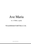Ave Maria - TTBB, a capella