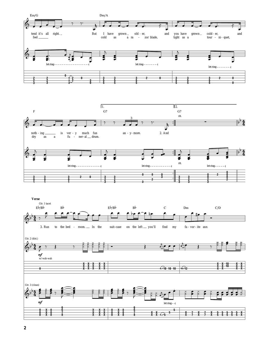 One Of My Turns One Of My Turns Acoustic Guitar scores gallery preview page 2