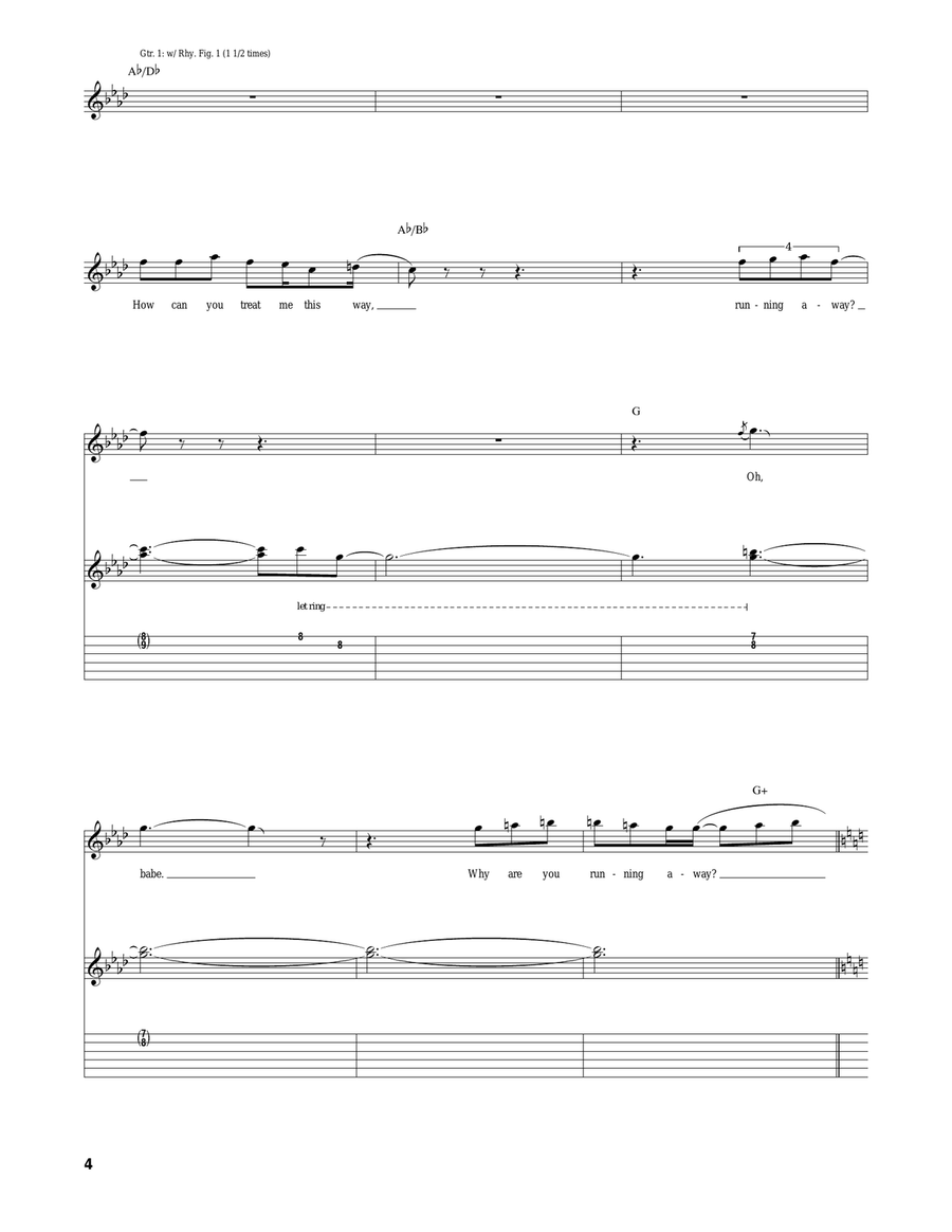 Don't Leave Me Now Don't Leave Me Now Acoustic Guitar scores gallery preview page 4