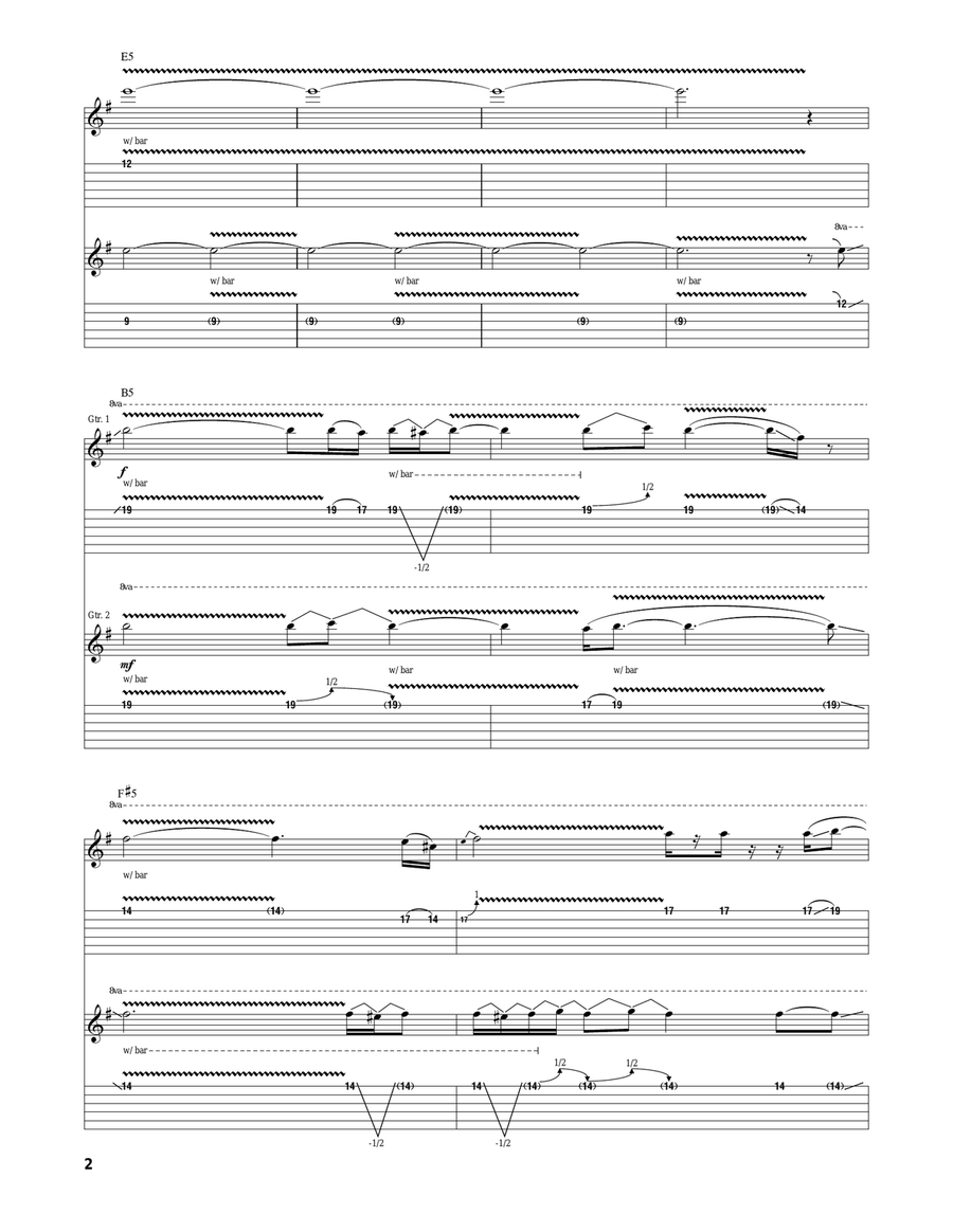 Empty Spaces Empty Spaces Acoustic Guitar scores gallery preview page 2