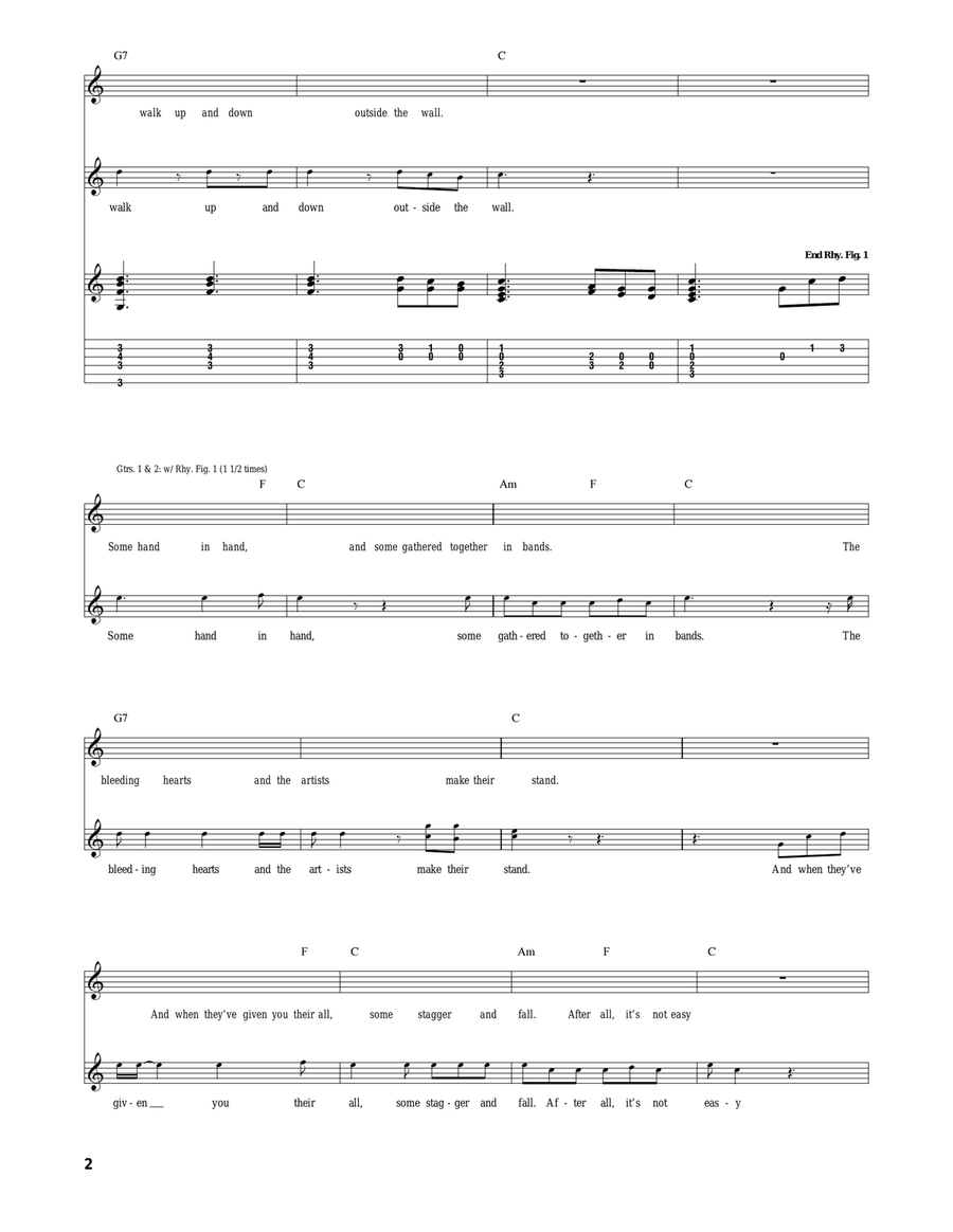 Outside The Wall Outside The Wall Acoustic Guitar scores gallery preview page 2
