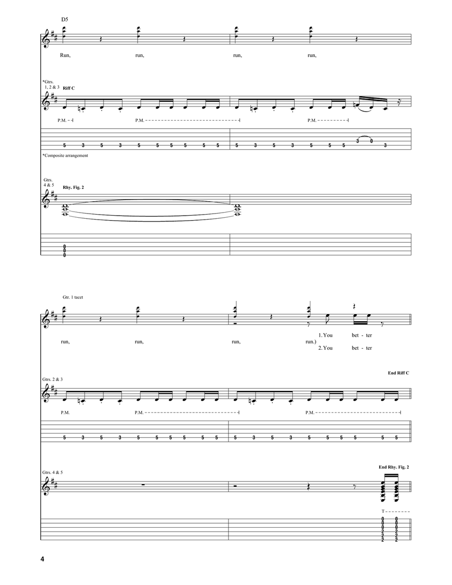 Run Like Hell Run Like Hell Acoustic Guitar scores gallery preview page 4