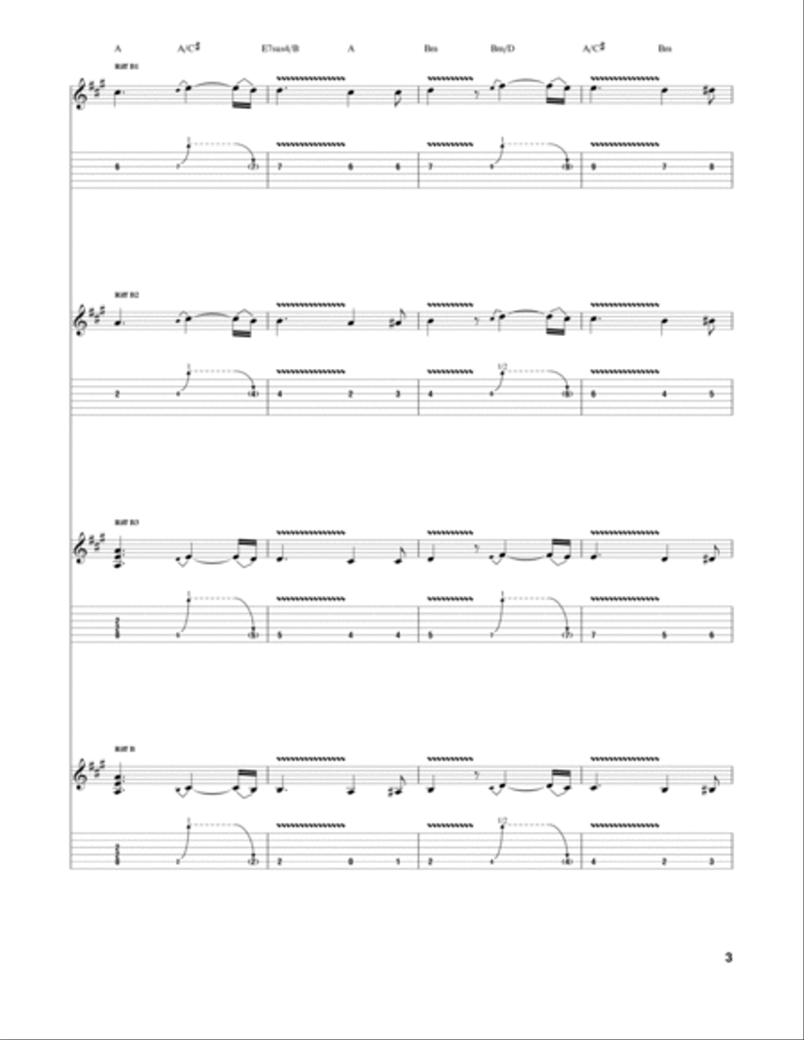 In The Flesh? Electric Guitar scores gallery preview page 3