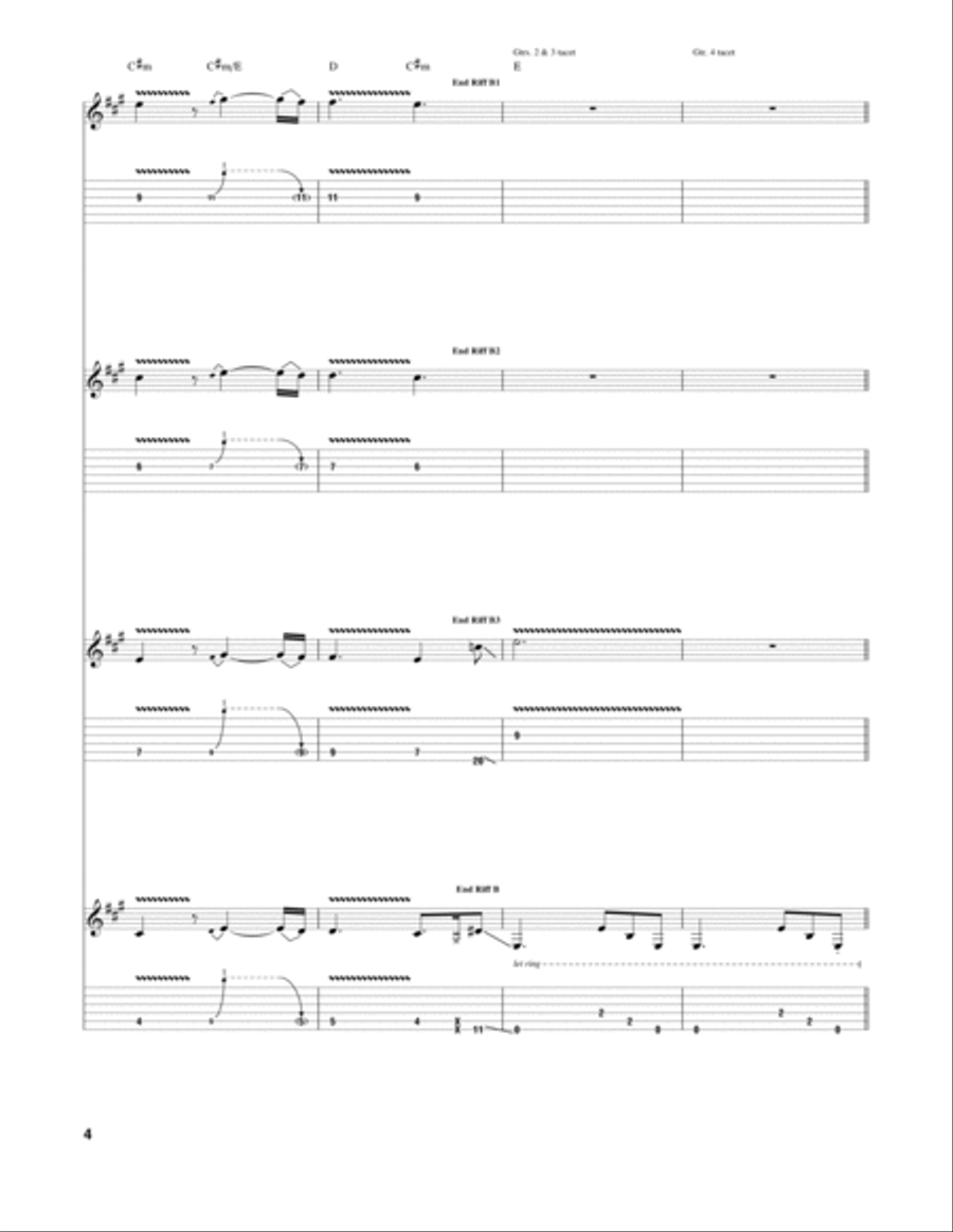 In The Flesh? Electric Guitar scores gallery preview page 4