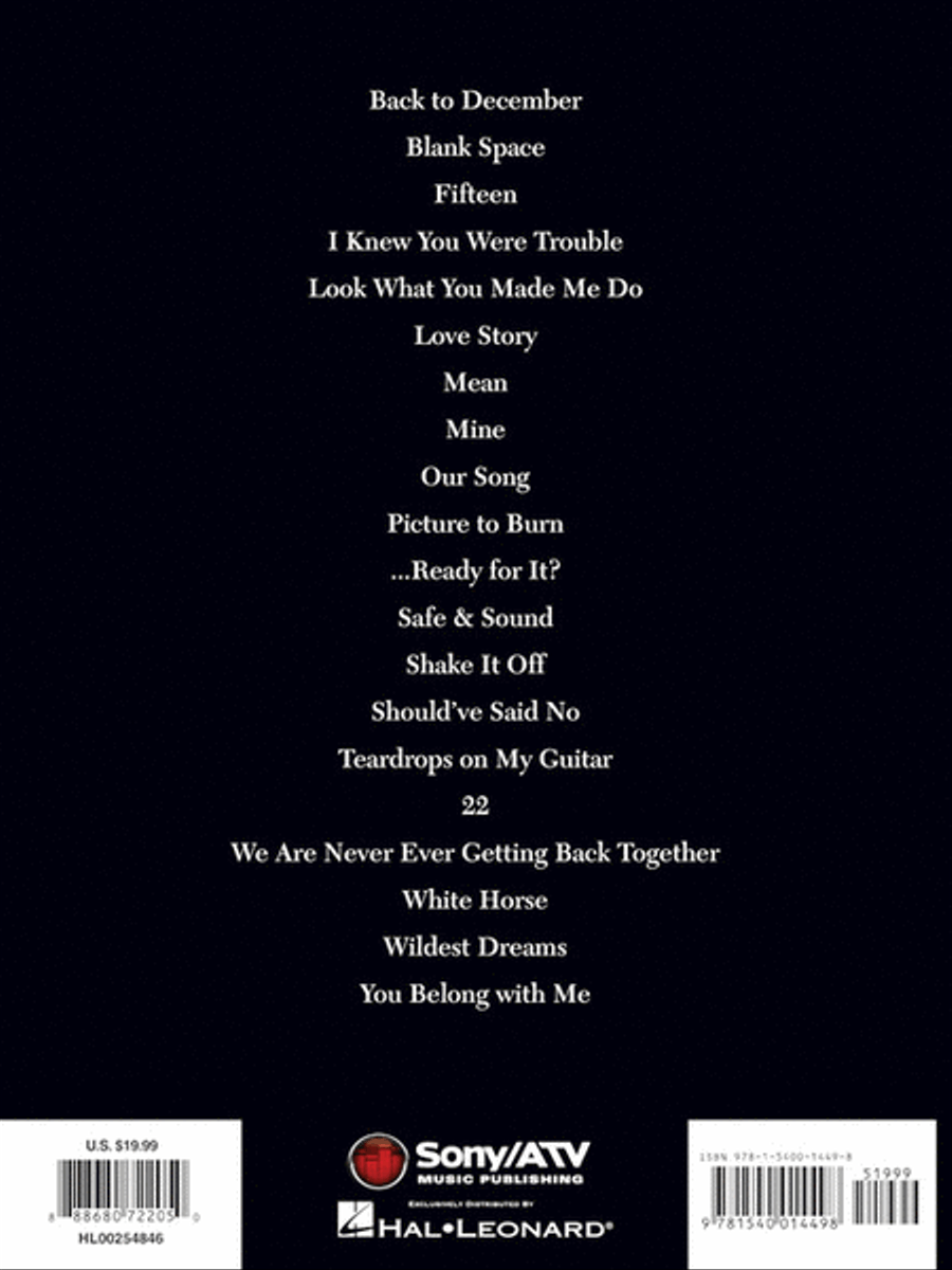 Taylor Swift - Easy Piano Anthology Easy Piano scores gallery preview page 6