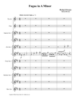 Fugue in A Minor by Richard Strauss for Strauss - Fugue - Saxophone Nonet + Piccolo, Flute