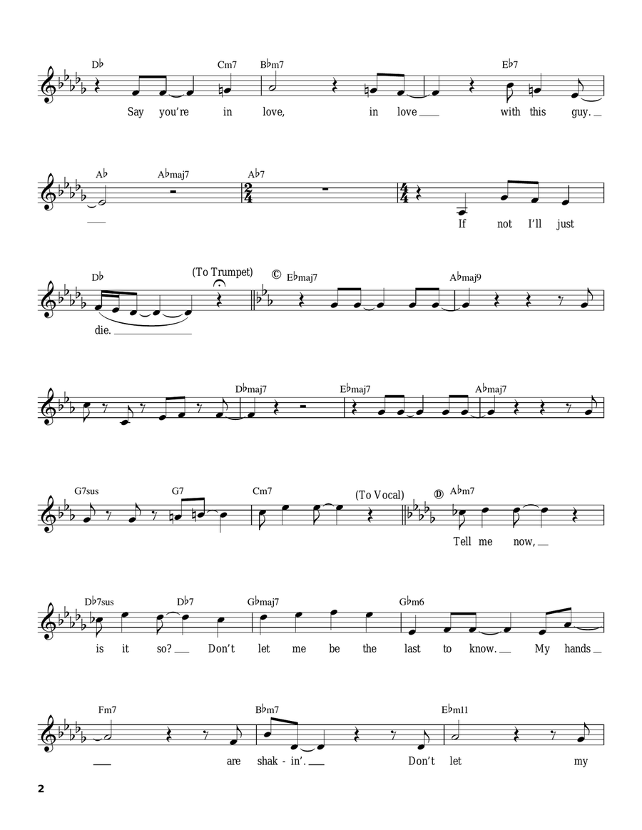 This Guy's In Love With You Trumpet scores gallery preview page 2