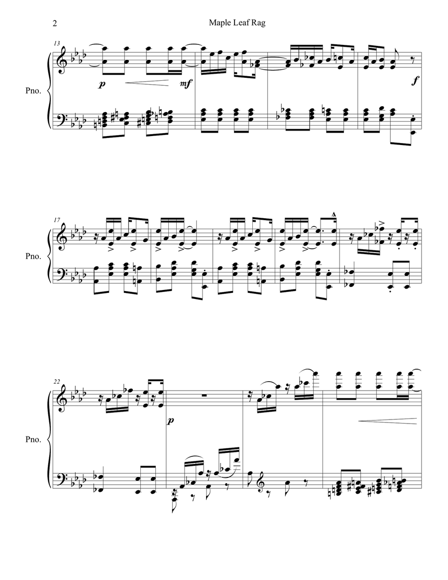 Maple Leaf Rag Variation I Piano Method scores gallery preview page 2