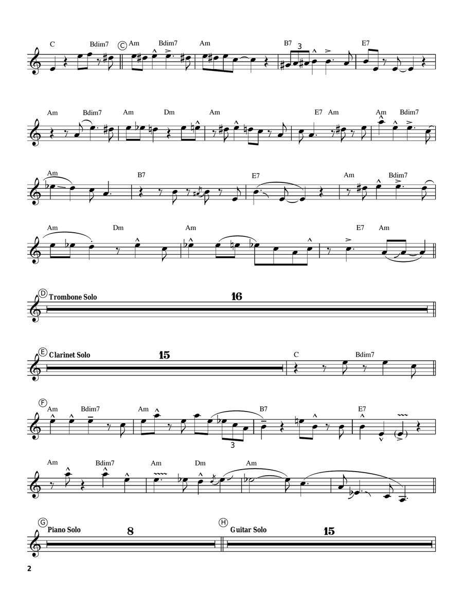 Willie The Weeper Willie The Weeper Trumpet scores gallery preview page 2
