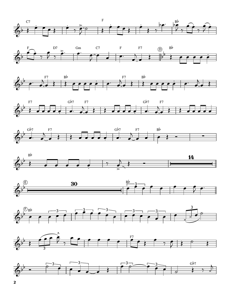 Tiger Rag (Hold That Tiger) Trumpet scores gallery preview page 2