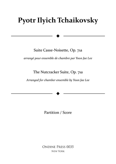 The Nutcracker Suite for Chamber Ensemble, Op. 71a - Score Only