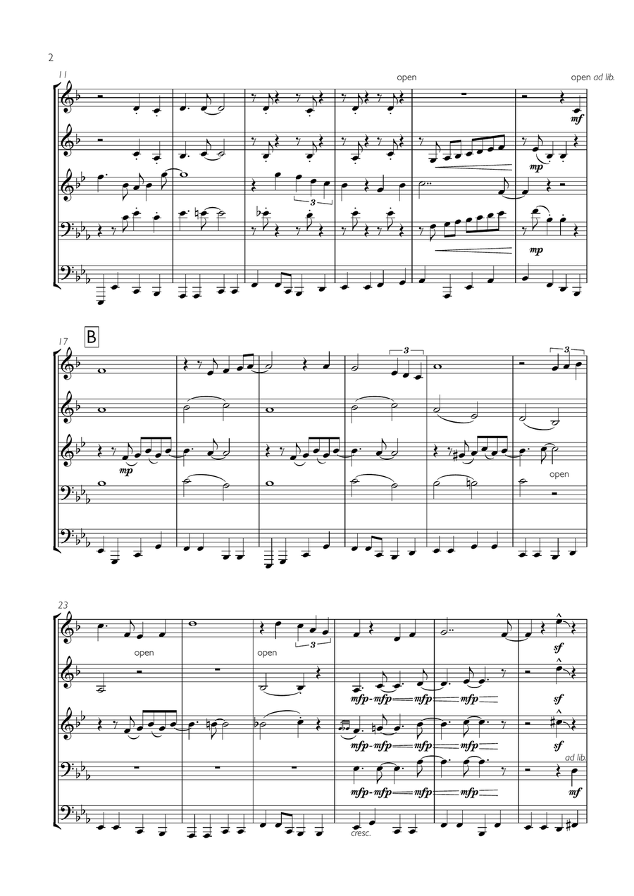 Beyond The Sea Beyond The Sea Brass Ensemble scores gallery preview page 2
