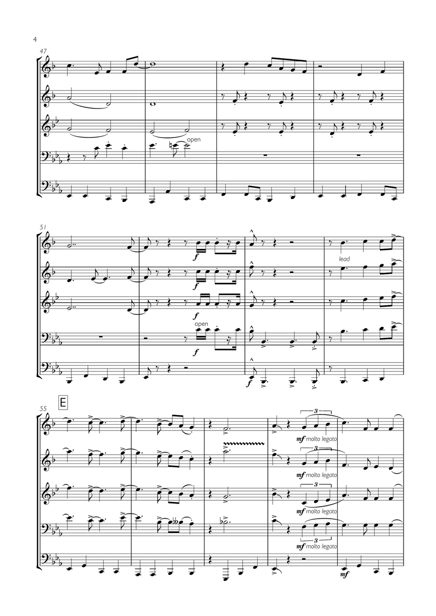 Beyond The Sea Beyond The Sea Brass Ensemble scores gallery preview page 4