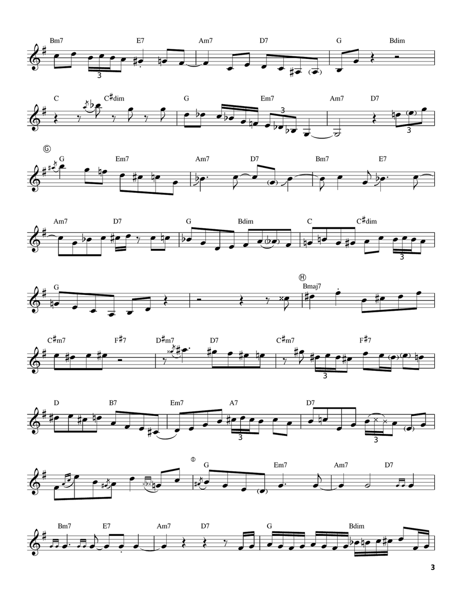 Parisian Thoroughfare by Bud Powell Trumpet - Digital Sheet Music page 3