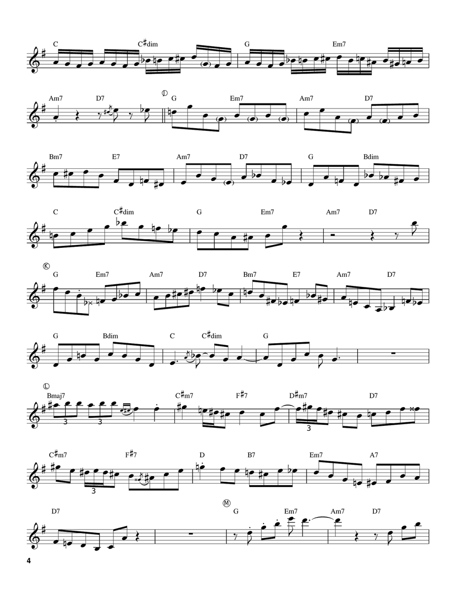 Parisian Thoroughfare by Bud Powell Trumpet - Digital Sheet Music page 4