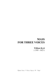 MASS FOR THREE VOICES (Missa tribus vocibus) (ATB) - William Byrd
