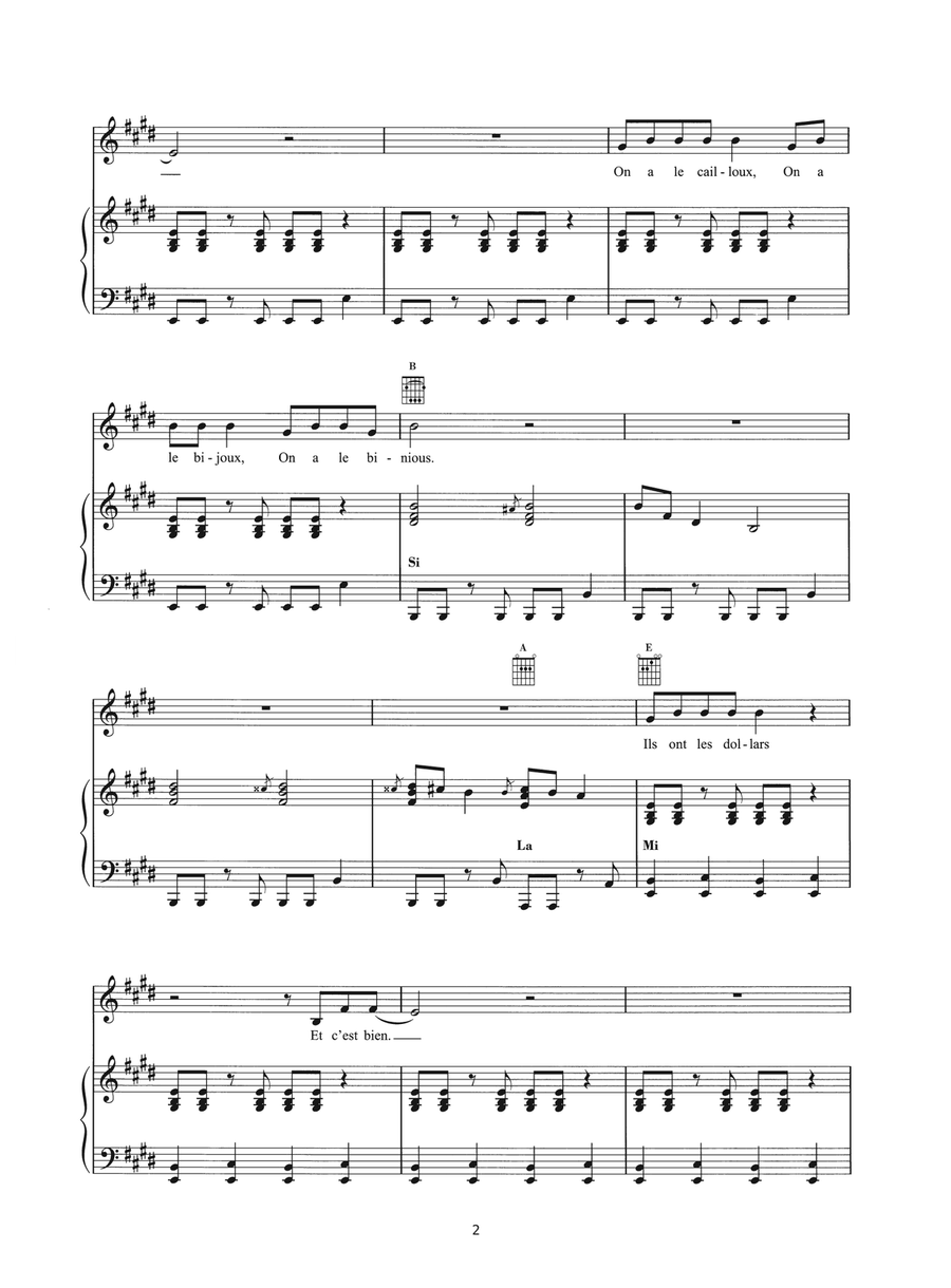 Ils Ont Le Petrole Mais C'est Tout Piano, Vocal scores gallery preview page 2