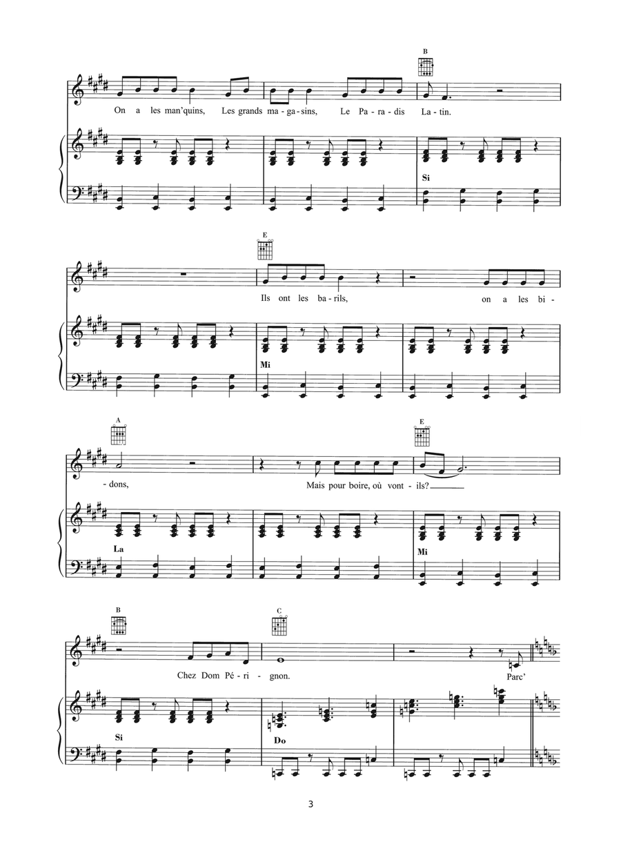 Ils Ont Le Petrole Mais C'est Tout Piano, Vocal scores gallery preview page 3