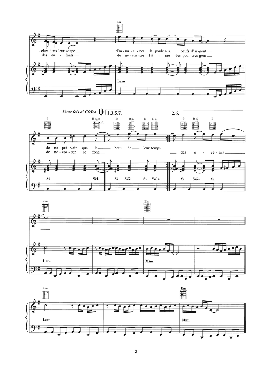 J'accuse J'accuse Piano, Vocal scores gallery preview page 2