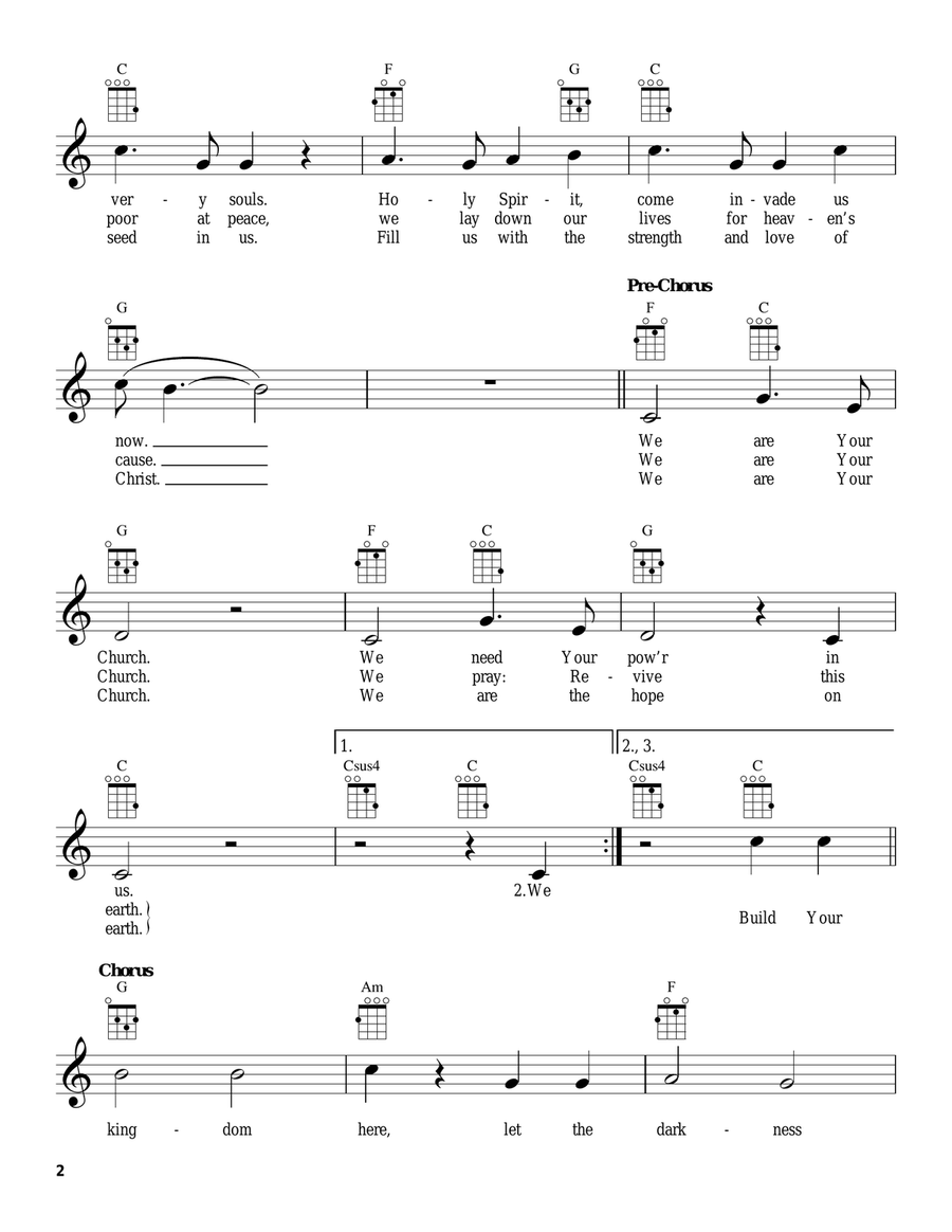 Build Your Kingdom Here Build Your Kingdom Here Ukulele scores gallery preview page 2