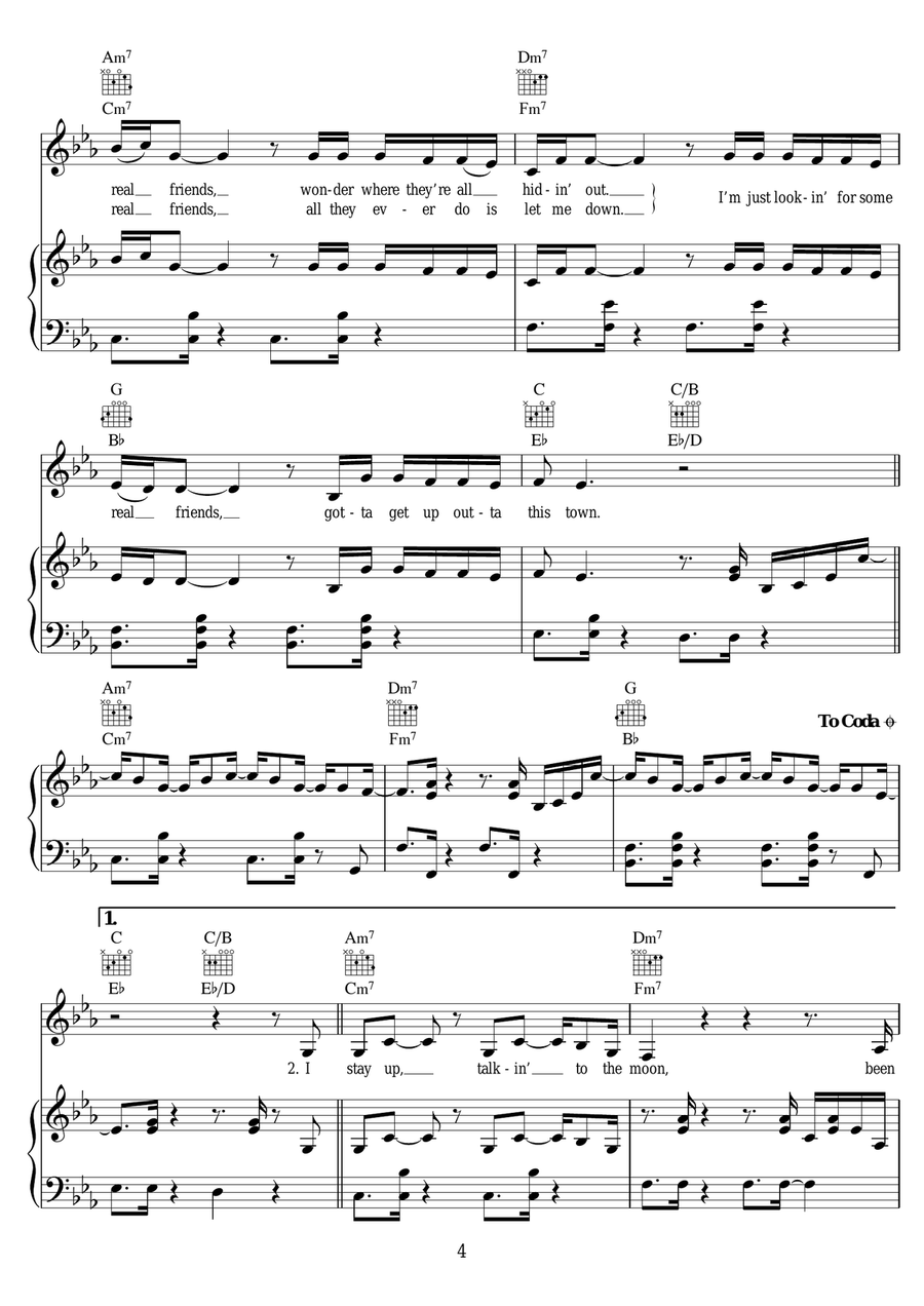 Real Friends Real Friends Piano, Vocal scores gallery preview page 4