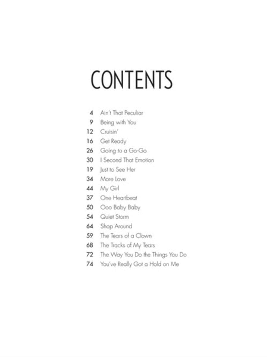 Smokey Robinson – Sheet Music Collection Piano, Vocal, Guitar scores gallery preview page 2