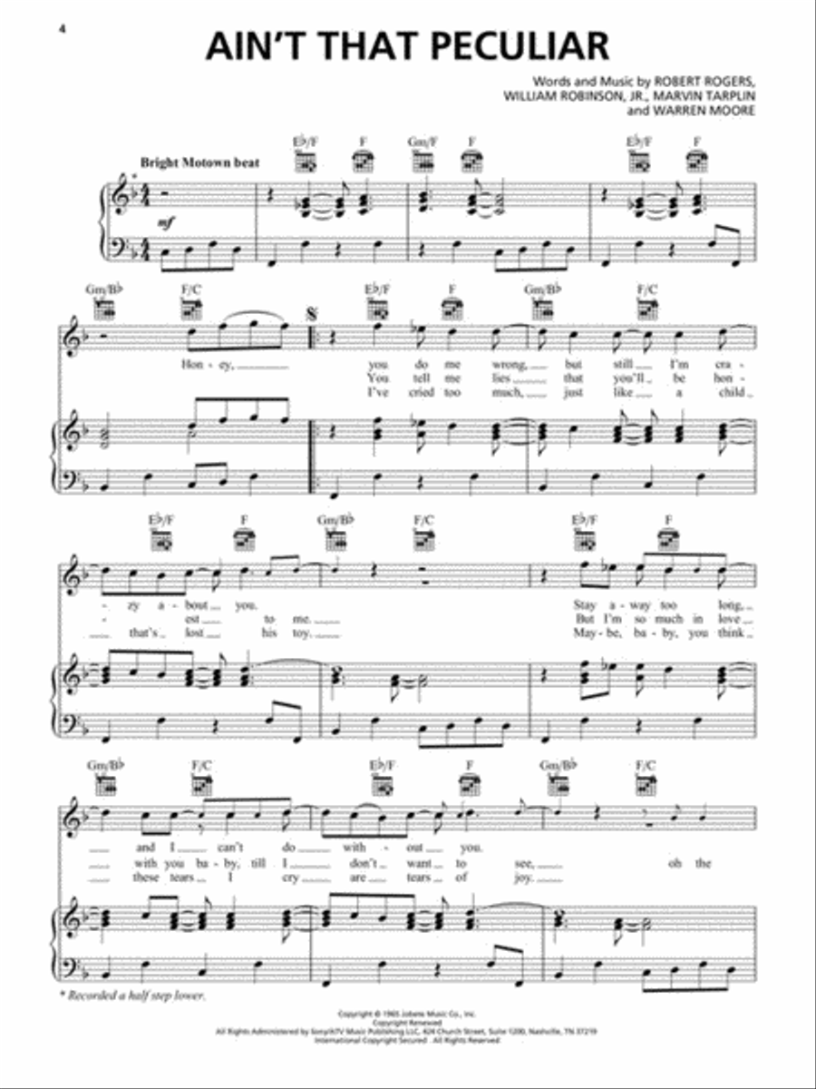Smokey Robinson – Sheet Music Collection Piano, Vocal, Guitar scores gallery preview page 3