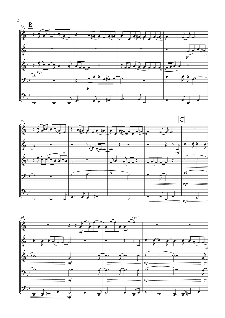 Don't Know Why Don't Know Why Brass Ensemble scores gallery preview page 2