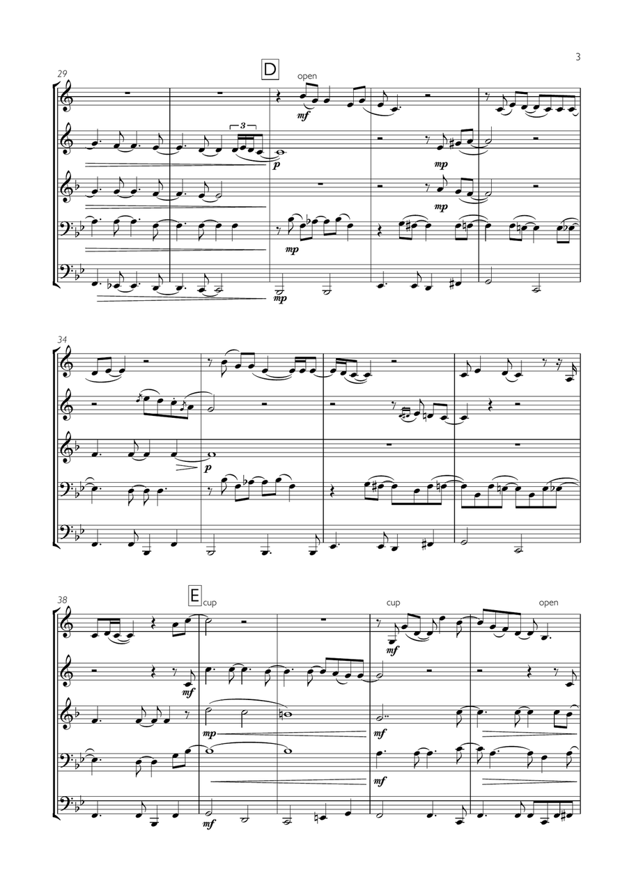 Don't Know Why Don't Know Why Brass Ensemble scores gallery preview page 3