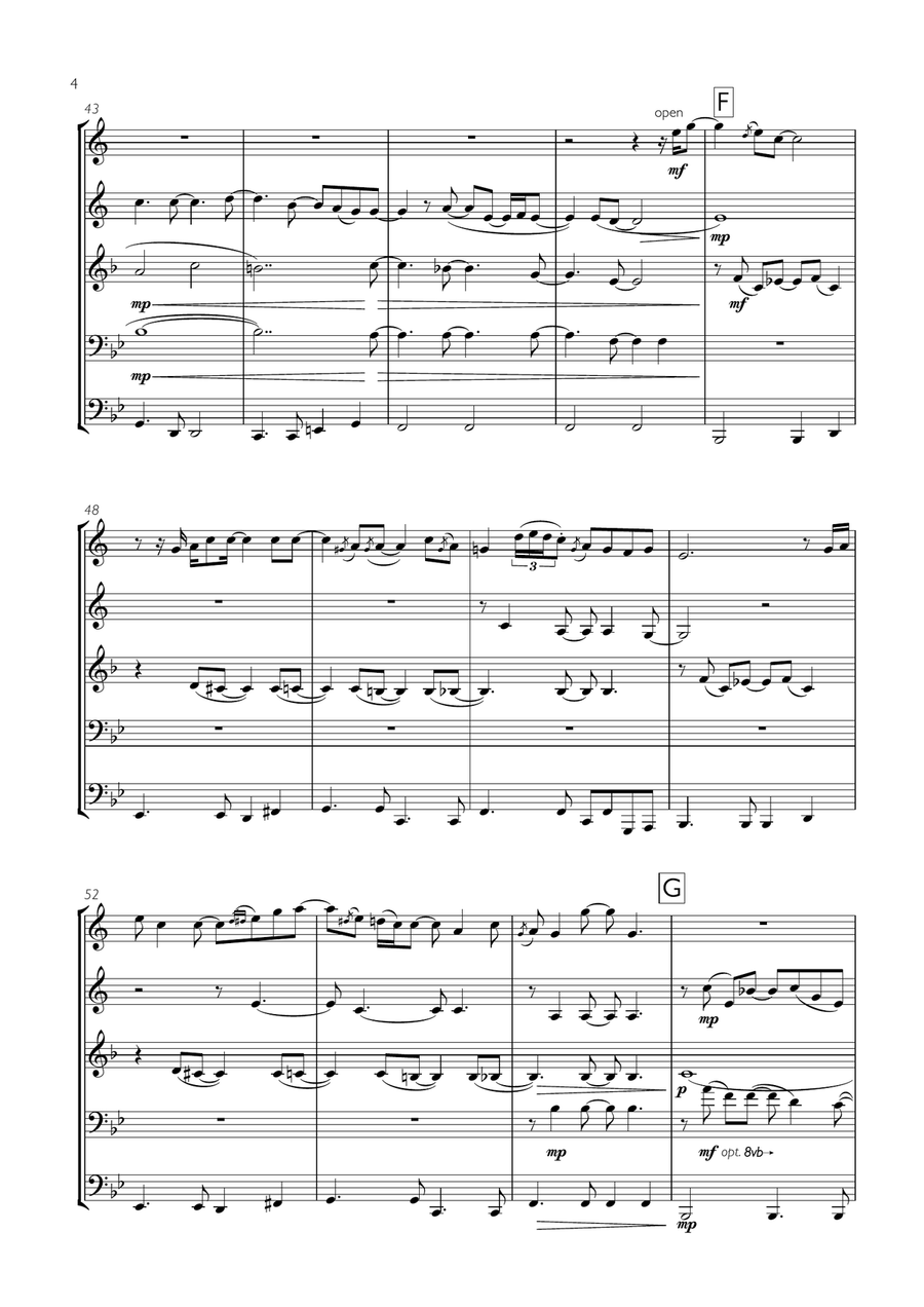 Don't Know Why Don't Know Why Brass Ensemble scores gallery preview page 4