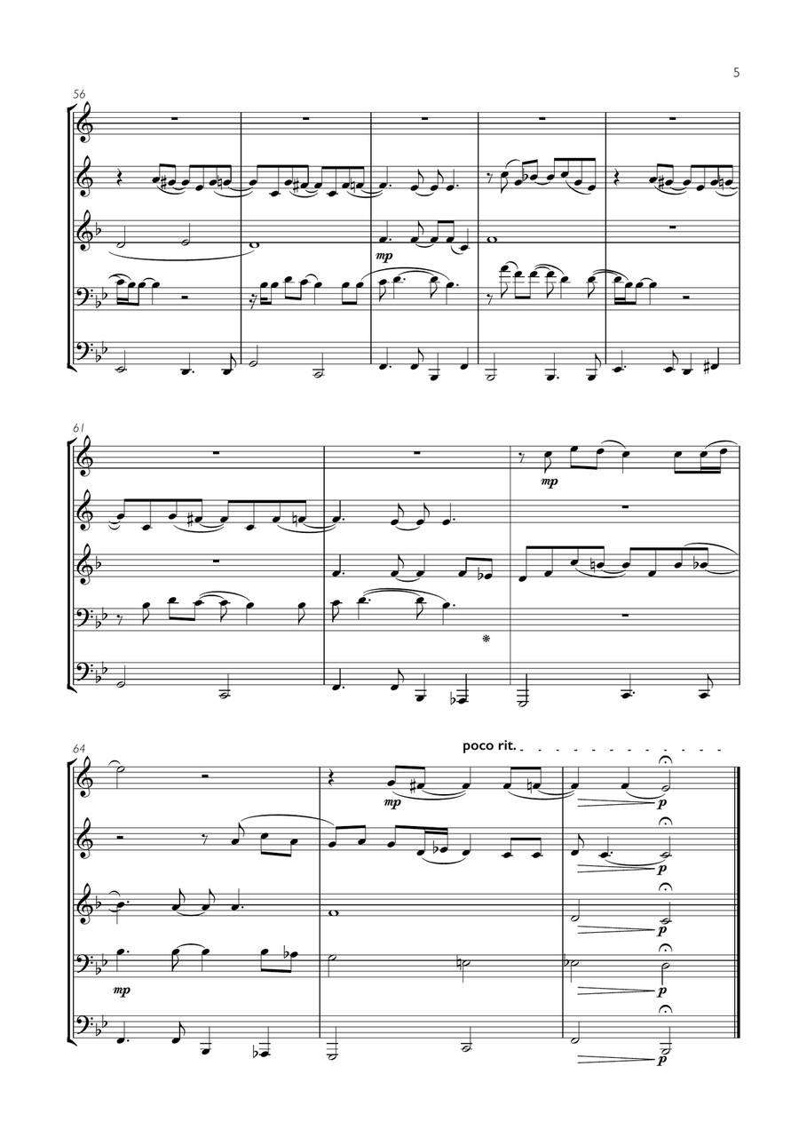 Don't Know Why Don't Know Why Brass Ensemble scores gallery preview page 5