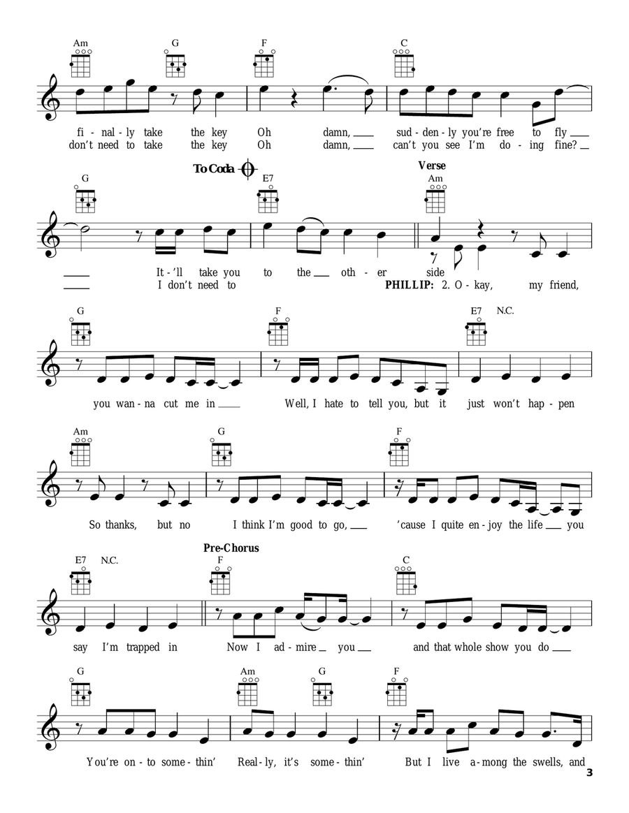 The Other Side (from The Greatest Showman) Ukulele scores gallery preview page 3