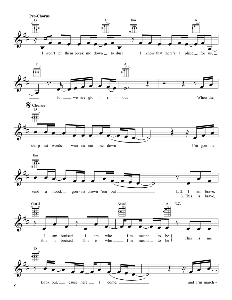 This Is Me (from The Greatest Showman) Ukulele scores gallery preview page 2