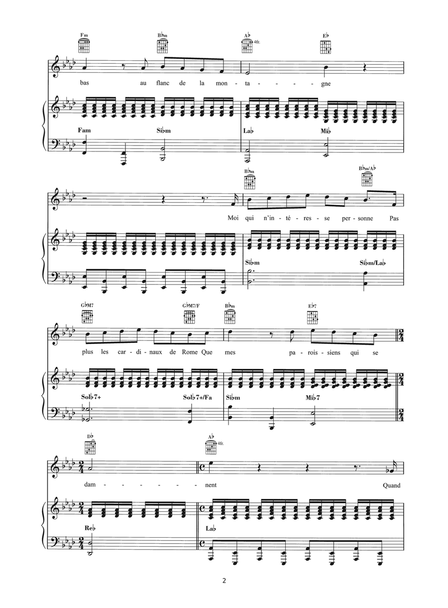 Le Cure Le Cure Piano, Vocal scores gallery preview page 2