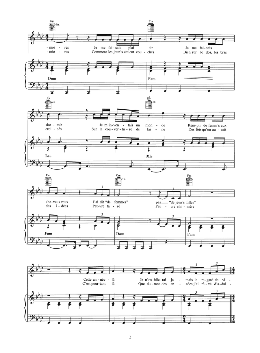 Le Surveillant General Le Surveillant General Piano, Vocal scores gallery preview page 2