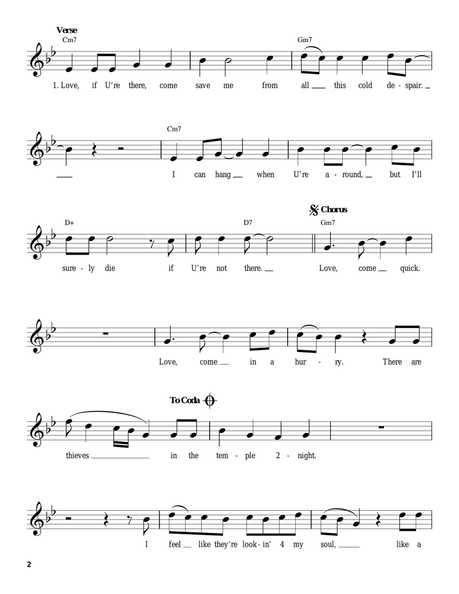 Thieves In The Temple Thieves In The Temple Ukulele scores gallery preview page 2